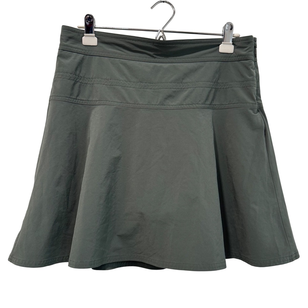 Athleta Womens Sage Green Active Skort Side Zip‎ Stretch Hiking Golf Size 10